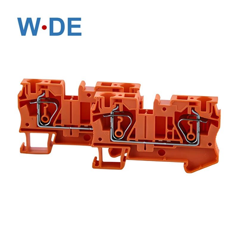 Din sínes sorkapocs blokkok 10 db ST-6 csatlakozók Elektromos vezetékek Visszahúzás típus Rugókosár csatlakozó sorkapcsok ST6