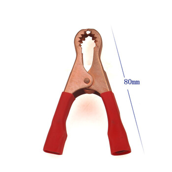 2бр. Комплект изолиран с медно покритие автомобилен кабел Тестови кабели за батерия Щипки Скоби тип алигатор Скоби Щепсел Захранване Червен Черен Комплект за тестване на тестови проводници