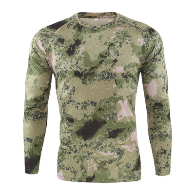Πουκάμισο Camouflage Tactical μακρυμάνικο Ανδρικό μπλουζάκι μάχης Quick Dry Combat Μπλουζάκι για εξωτερικούς χώρους Camo Πεζοπορία πουκάμισα κυνηγιού