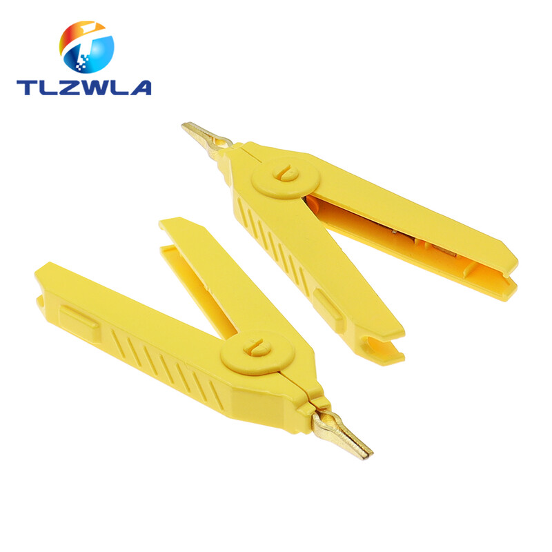1 tk alligaatoriklamber 90 mm Kelvini vasest kullast plaadiklambriga LCR testklamber täppiselektriinstrumentide tööriista toiteallika jaoks