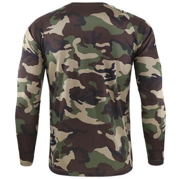 Υπαίθριο κυνήγι Tactical T-shirts Combat Military Hunting T-shirt Breathable Quick Dry Army Camo Fishing Πεζοπορία Κάμπινγκ Μπλουζάκια