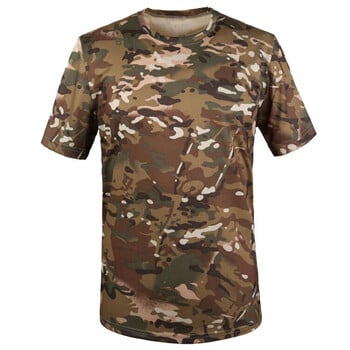 Υπαίθριο κυνήγι Tactical T-shirts Combat Military Hunting T-shirt Breathable Quick Dry Army Camo Fishing Πεζοπορία Κάμπινγκ Μπλουζάκια