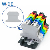 Otsakate D-UK 2.5 Klemmiploki UK-2.5B Otsaplaatide jaoks Din Rail Klemmiplokkide tarvikud D-UK2.5 100tk