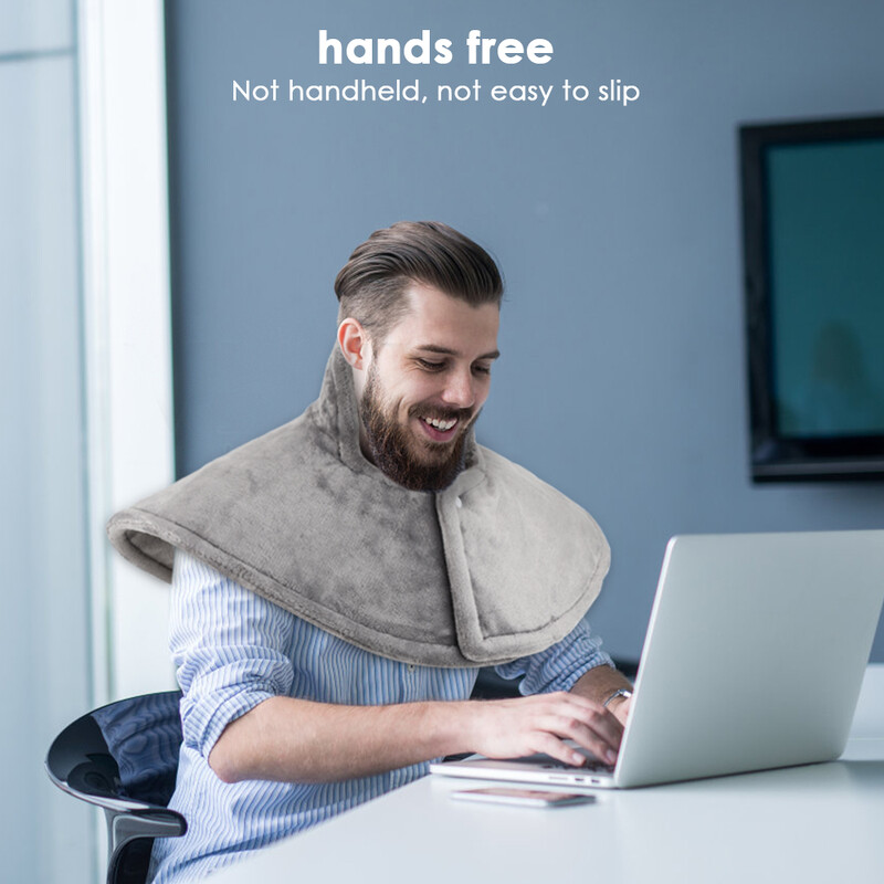 Tampă electrică de încălzire pentru gât, umăr, ameliorarea durerii articulațiilor, șal încălzit, fizioterapie, pătură termică, încălzitor, compresă fierbinte, birou la domiciliu