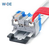 Μπλοκ ακροδεκτών ράγας Din PT-1.5 Σύνδεση ελατηρίου ηλεκτρικού καλωδίου Push In Wiring Conductor 10 τμχ Ταινίες ακροδεκτών ακροδεκτών PT1.5