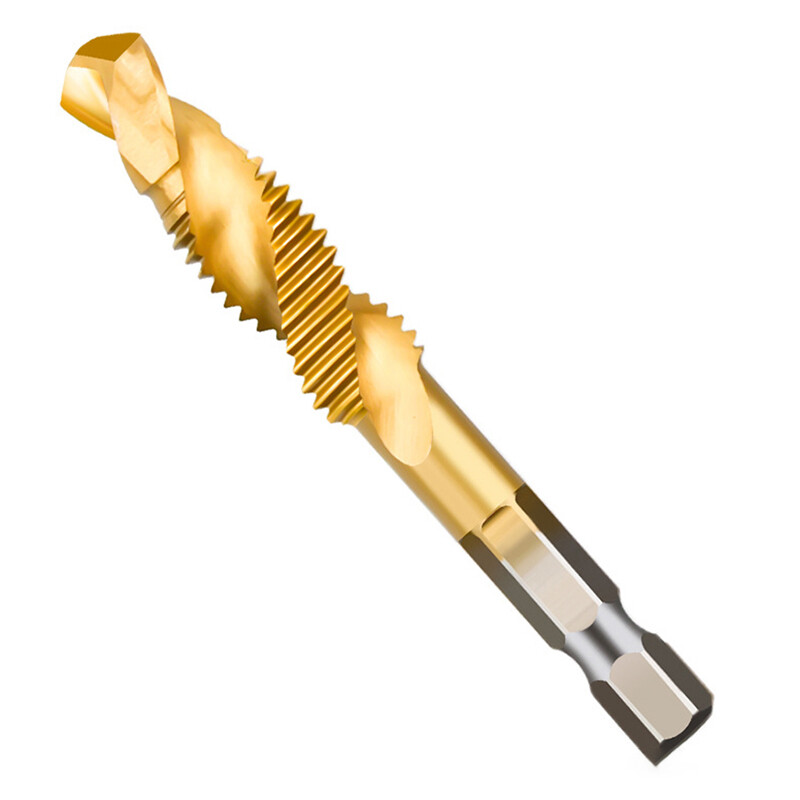 Set svrdla za nareznice od 6 komada za promjer metala 3-10 mm Komplet za popravak navoja Perforirane spiralne spiralne nareznice od brzoreznog čelika, metričke kompozitne nareznice