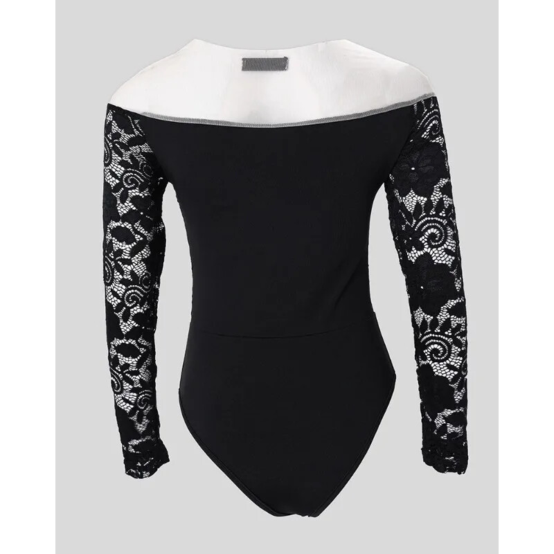 Body sexy pentru femei, cu cusături din dantelă, cu gât tăiat, Body pentru femei, de culoare solidă, cu decolteu în V, fără umeri, 2024, primăvară, vară, body noi