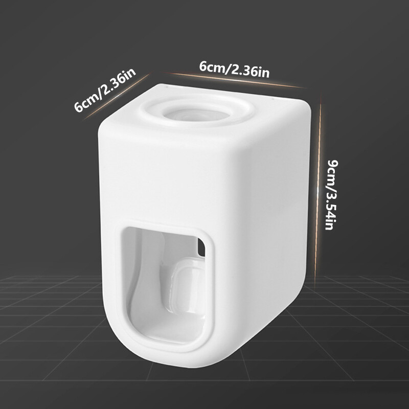 Automatinis dantų pastos dozatorius, atsparus dulkėms, sienoje montuojamas dantų kremo dozatorius, be plastiko, nuimami vonios kambario priedai