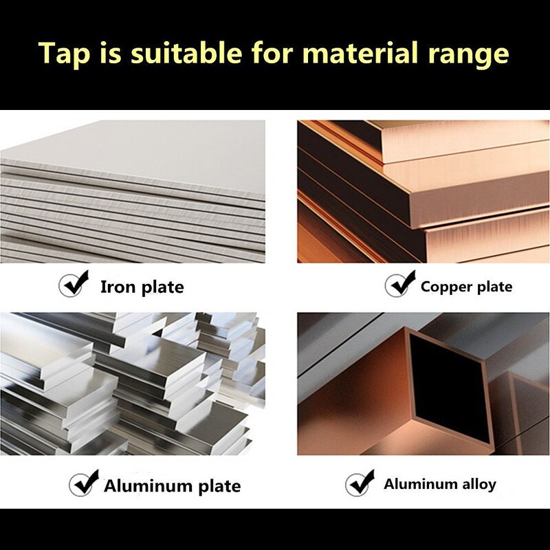 Skrūves urbja komplekts Skrūves vītne ar titānu pārklāts sešstūra kāts HSS spirālveida flautas kombinācija M3 M4 M5 M6 M8 M10 koka metālam