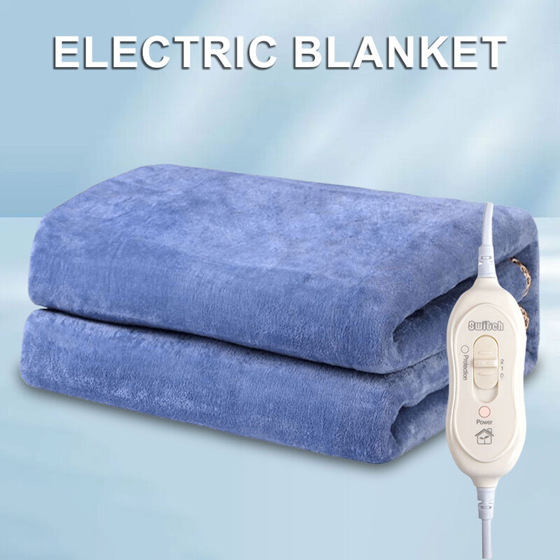 Plyšová elektrická deka EU Single, pohodlná inteligentná elektrická deka, flanelová vyhrievacia deka, inteligentná deka, rýchlo vyhrievaná deka