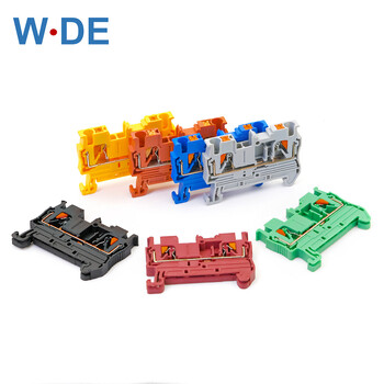 PT-2.5 10 τμχ Din Rail Terminal Block Push In Connector ελατηρίου χωρίς βιδωτό ηλεκτρικό αγωγό καλωδίων PT2.5 Wire Conductor