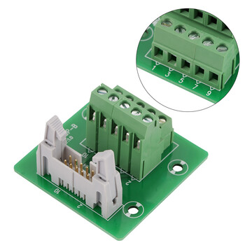 IDC10P 10Pin Αρσενική κεφαλίδα Breakout Board Terminal Block Connector PLC με βραχίονα