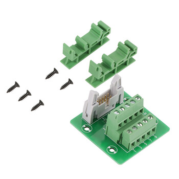 IDC10P 10Pin Αρσενική κεφαλίδα Breakout Board Terminal Block Connector PLC με βραχίονα