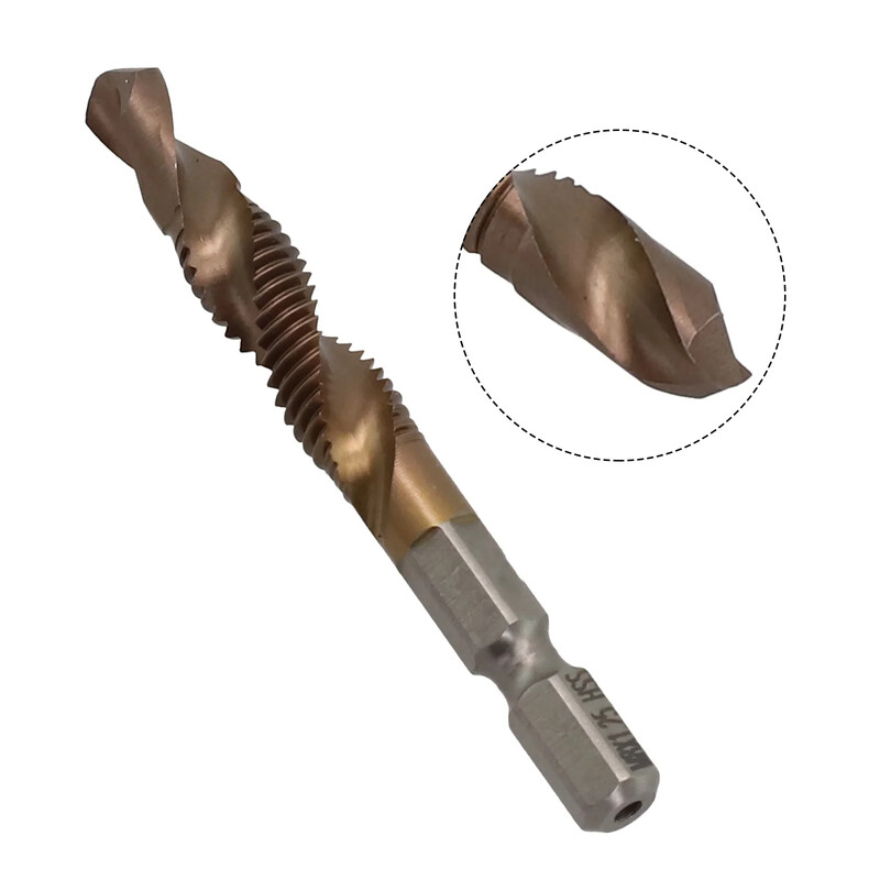 1 buc. Burghie de foraj din cobalt, scule de robinet compozit integrate HSS/M4/M5/M6/M8/M10 pentru piese de scule de foraj mecanic