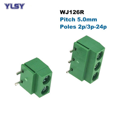 10 gab., 5 mm skrūves PCB spaiļu bloks.