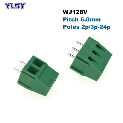 10 gab., 5 mm skrūves PCB spaiļu bloks.