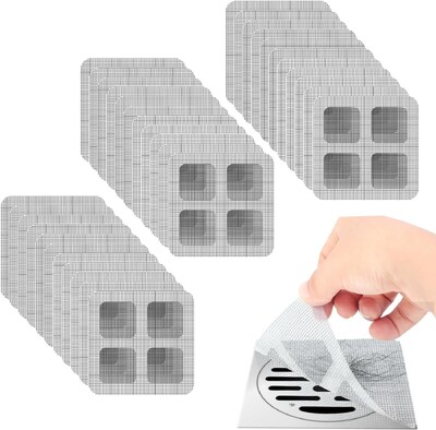 30gab Vienreizējās lietošanas dušas notekas vāks matu ķērējs dušas notekas tīkla uzlīme kanalizācijas filtra ekrāns vannas istabas veļas vannas izlietnei