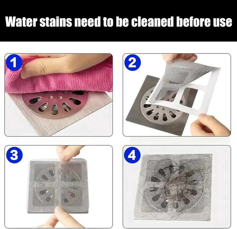 30gab Vienreizējās lietošanas dušas notekas vāks matu ķērējs dušas notekas tīkla uzlīme kanalizācijas filtra ekrāns vannas istabas veļas vannas izlietnei