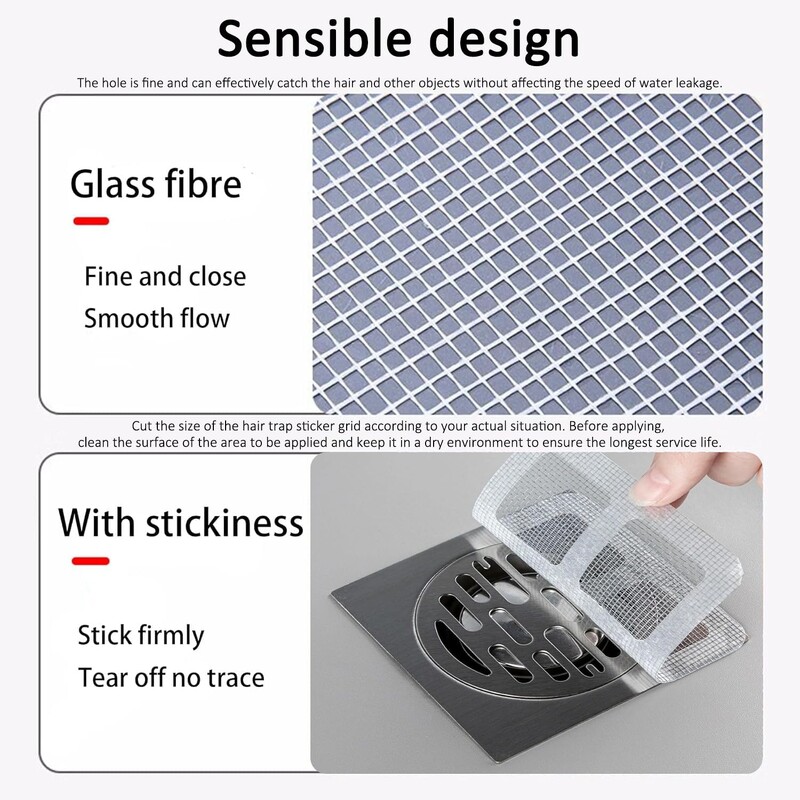 30gab Vienreizējās lietošanas dušas notekas vāks matu ķērējs dušas notekas tīkla uzlīme kanalizācijas filtra ekrāns vannas istabas veļas vannas izlietnei