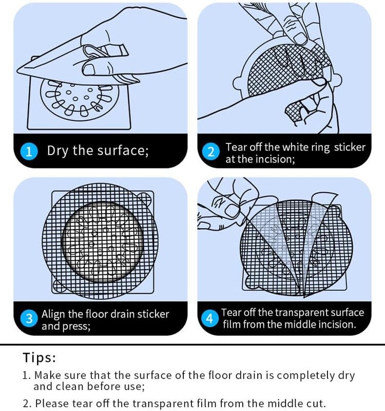 Jednokratni filter protiv blokiranja Naljepnica za podni odvod Mrežasti hvatač za kosu Čep Poklopac za odvod tuša Blokator umivaonika u kuhinji i kupaonici
