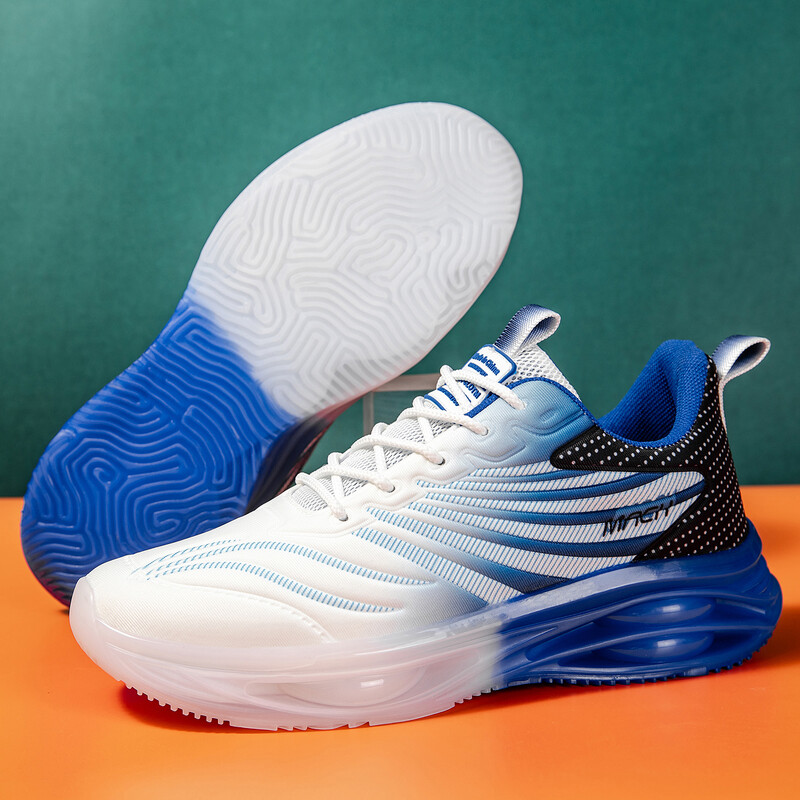 Jauni vīriešu skriešanas apavi Elpojoši, triecienu absorbējoši basketbola apavi Modernas un modernas šņorējamas kedas, sporta apavi treniņiem