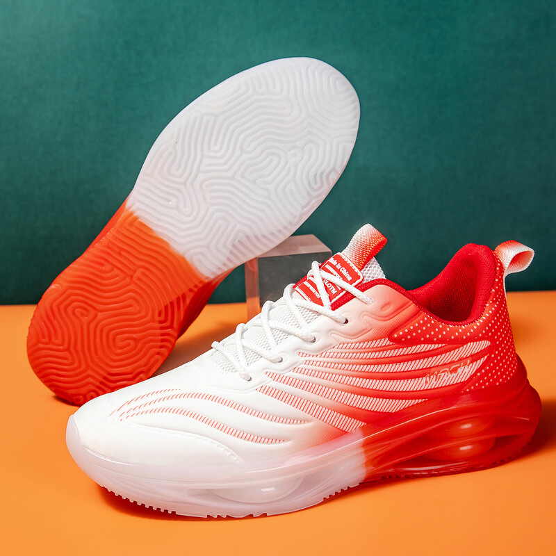 Jauni vīriešu skriešanas apavi Elpojoši, triecienu absorbējoši basketbola apavi Modernas un modernas šņorējamas kedas, sporta apavi treniņiem
