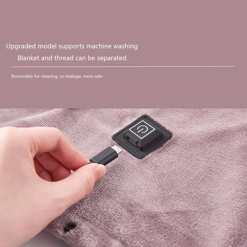 Elektrinė šildymo antklodė namų apyvokos reikmenys 5 V USB elektrinė šildoma kepurė Minkšta odai tinka skalbimo mašinoje, skirta namų lovai biure