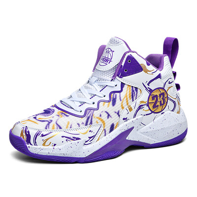 Нови високи баскетболни обувки за професионална тренировка на открито Баскетболни маратонки Мъжки дишащи противоплъзгащи се удароустойчиви маратонки