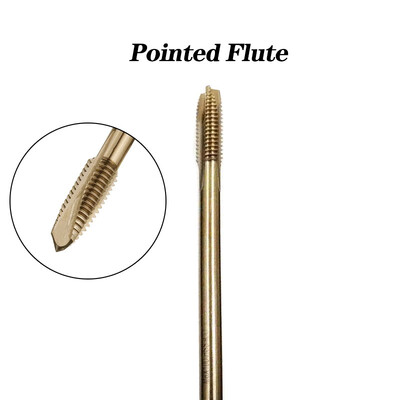 Gari kobalta vītnes vītņu urbis HSSCO M35 smailas spirālveida viļņveida metrikas M2-M12 darbgaldi nerūsējošajam tēraudam