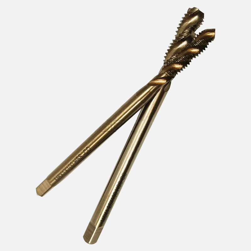 Gari kobalta vītnes vītņu urbis HSSCO M35 smailas spirālveida viļņveida metrikas M2-M12 darbgaldi nerūsējošajam tēraudam