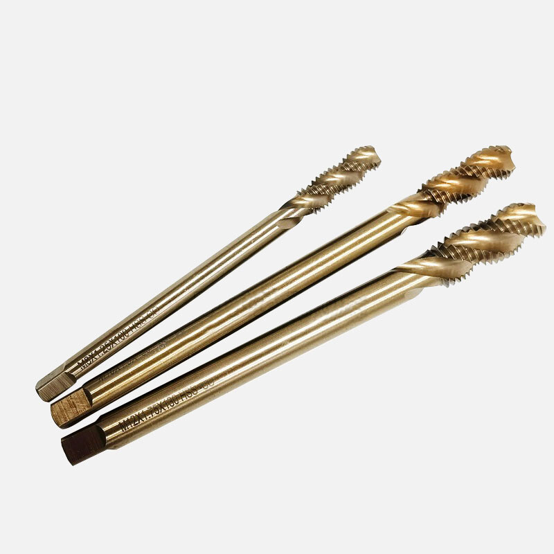 Gari kobalta vītnes vītņu urbis HSSCO M35 smailas spirālveida viļņveida metrikas M2-M12 darbgaldi nerūsējošajam tēraudam