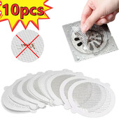 10/1 buc. Scurgere de duș decupabilă pentru captare a părului Autocolante autoadezive pentru scurgerea pardoselii, de unică folosință, cu plasă pentru chiuvetă, filtru pentru baie
