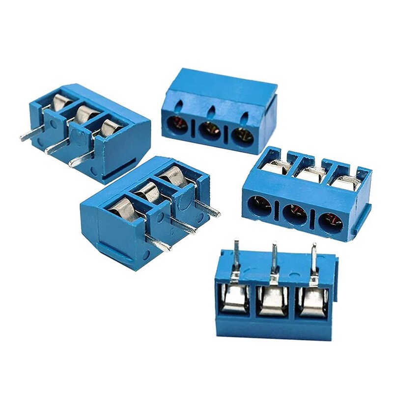 60 gab. 5 M soli, 2 kontaktu un 3 kontaktu PCB montāžas skrūvju spaiļu bloka savienotājs, kas paredzēts Arduino (50 x 2 pin, 10 x 3 pin)