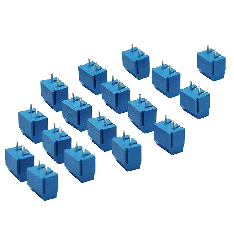 60 gab. 5 M soli, 2 kontaktu un 3 kontaktu PCB montāžas skrūvju spaiļu bloka savienotājs, kas paredzēts Arduino (50 x 2 pin, 10 x 3 pin)