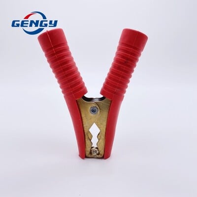 100 A raudona juoda 90 mm automobilio aligatoriaus spaustukai akumuliatoriaus spaustukai bandymo laido spaustukai gryno vario jungties kištukas maitinimo krokodilo spaustukai