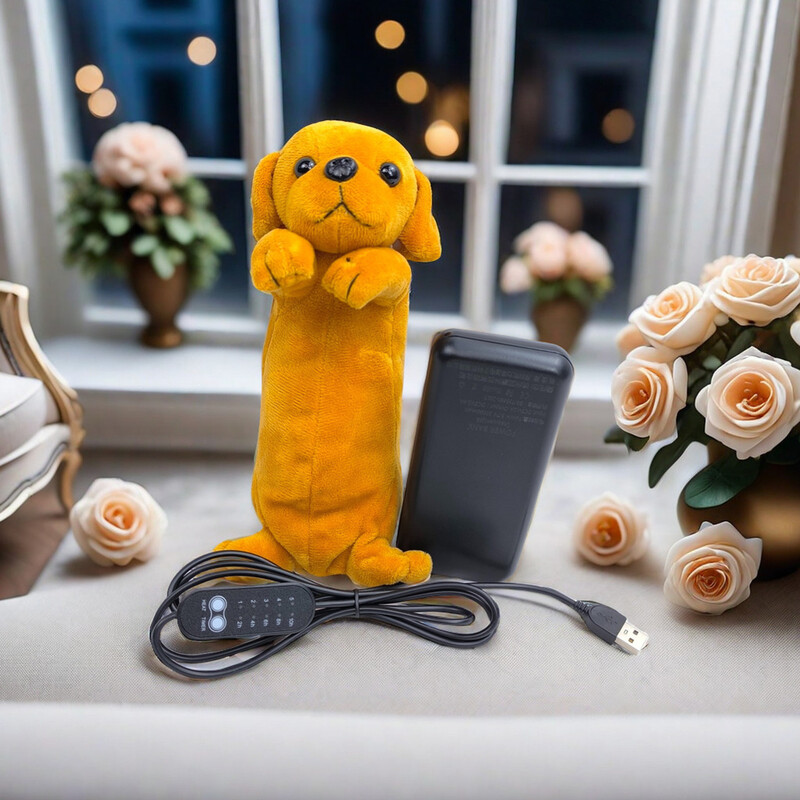 Jauki suņu siltuma spilventiņi USB elektriskie spilventiņu lelles perioda krampjiem, sāpju mazināšanai, karstā komprese pusaudžu mātei, dāvanā tufēti dzīvnieku sildīšanas paliktņi