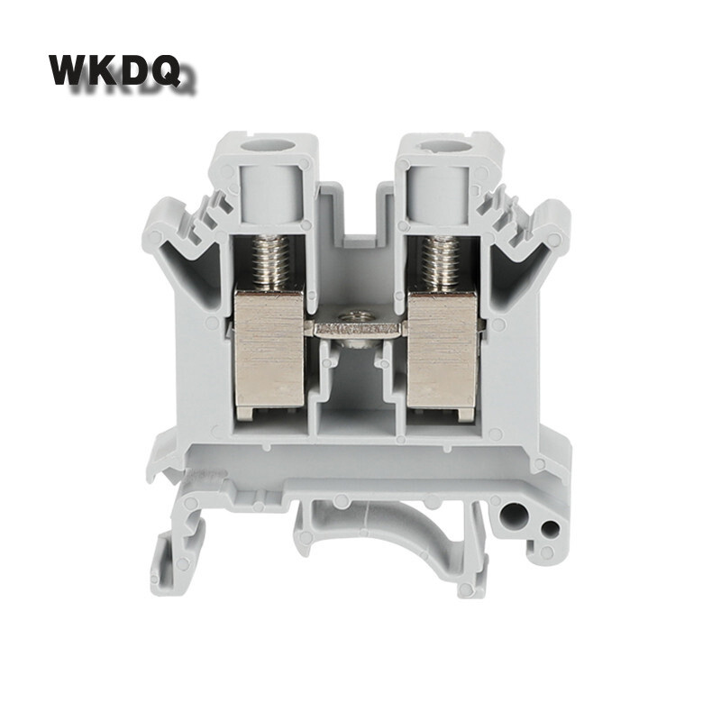 10Pcs UK10N UK10 Многоцветен винтов захранващ щепсел 2-проводников проводник Електрически конектор DIN шина Клемен блок UK 10N