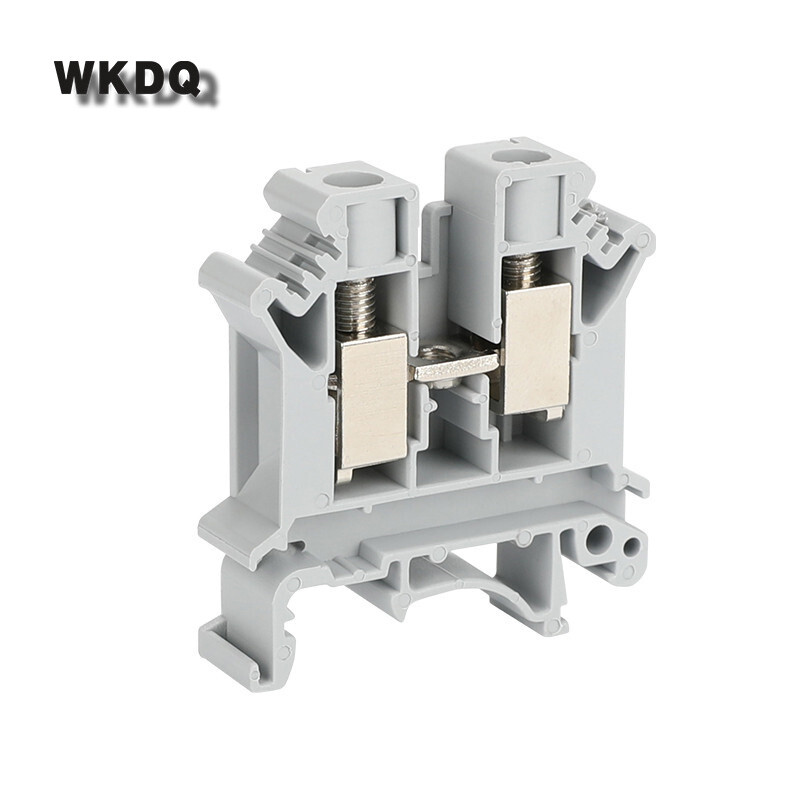 10Pcs UK10N UK10 Многоцветен винтов захранващ щепсел 2-проводников проводник Електрически конектор DIN шина Клемен блок UK 10N