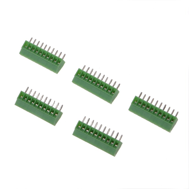 10 vnt 2Pin-10Pin Sraigtinis PCB montuojamas gnybtų blokų jungtis 2,54mm
