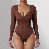 Body hosszú ujjú női Body Streetwear Sexy Bodycon Notch Nyakhüvely Basic Fekete Overall Top Streetwear Body Női