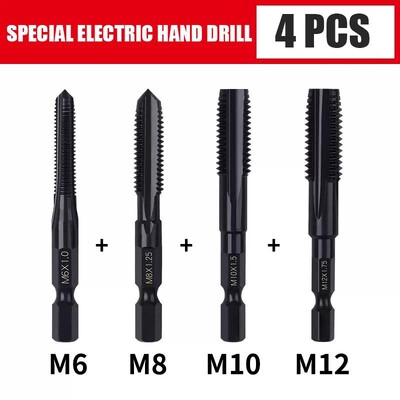 m4m5m6m8m12 Cap de mașină cu tijă hexagonală Perforare cu fantă dreaptă Burghiu electric de mână Burghiu electric