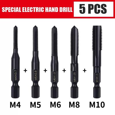 m4m5m6m8m12 Cap de mașină cu tijă hexagonală Perforare cu fantă dreaptă Burghiu electric de mână Burghiu electric