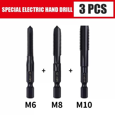 m4m5m6m8m12 Cap de mașină cu tijă hexagonală Perforare cu fantă dreaptă Burghiu electric de mână Burghiu electric