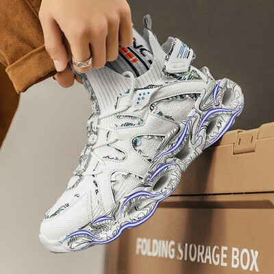 Nou stil coreeană ocazional la modă pantofi de baschet pentru bărbați pantofi de alergare respirabili