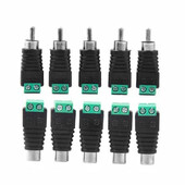 10 бр. RCA клемен блок CAT5 към камера за видеонаблюдение Видео балун RCA женски или мъжки жак AV винтов конектор