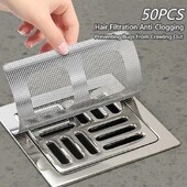 10-50 vnt. Antiblokavimo filtro ekranas Virtuvės vonios kambarys Vienkartinis grindų kanalizacijos lipdukas Daugiafunkcis ekrano lango remonto subsidija