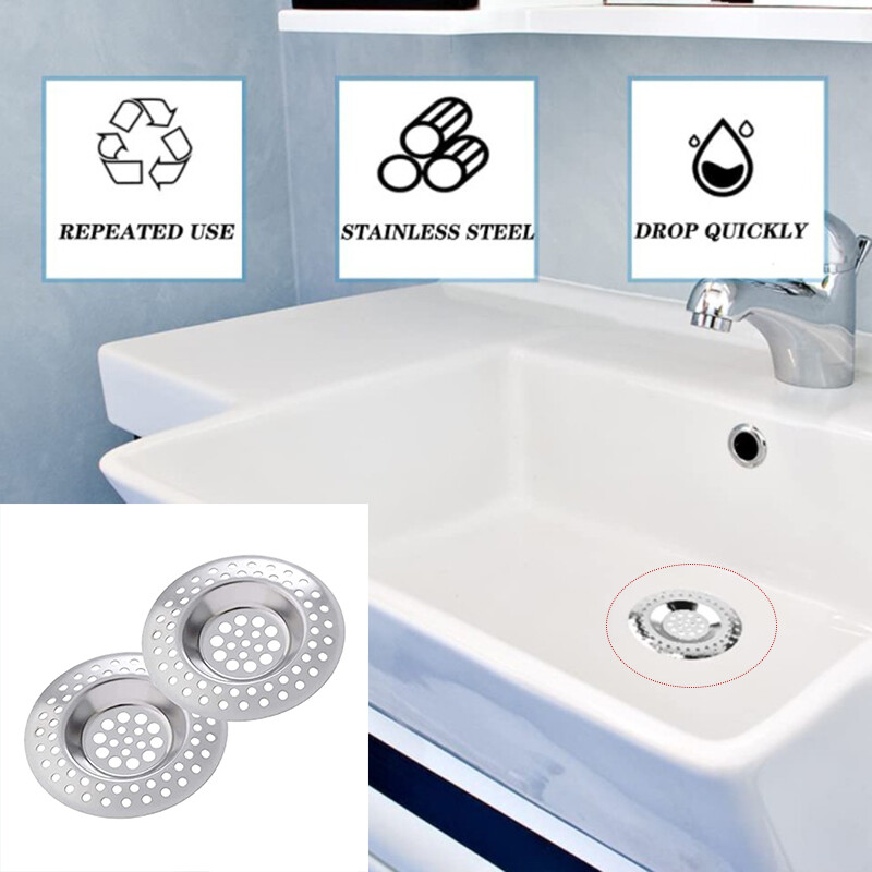 2 gabalai 7,5 cm vonios plaukų džiovintuvo kištukai nerūdijančio plieno dušo kanalizacijos angos filtrai virtuvės metalinės kriauklės filtrai grindų kanalizacijos vamzdžiai