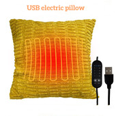 45 x 45 cm USB elektriskais spilvens, pārnēsājams apsildes spilvens, 5 bloku temperatūras kontrole menstruāciju krampju perioda sāpju mazināšanai, apsildāms spilventiņš