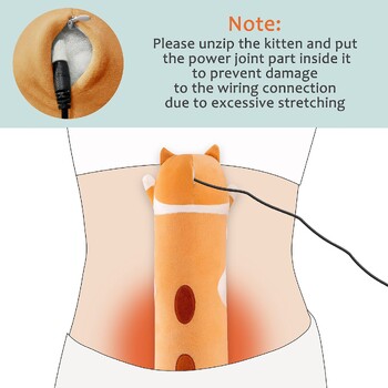 Φορητό χαριτωμένο γεμισμένο μαξιλαράκι ζώου USB Cat Electric Hot Pad Κούκλες για κράμπες περιόδου Ανακούφιση πόνου για κορίτσια Γυναικείες θερμαντικές επιφάνειες δώρου