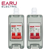 HT-2 Πλαστικό Αδιάβροχο IP65 Εγκατάσταση Εξωτερικού Πάνελ Κουτί διανομής με συνδυασμό διακόπτη κυκλώματος MCB DPN DZ47